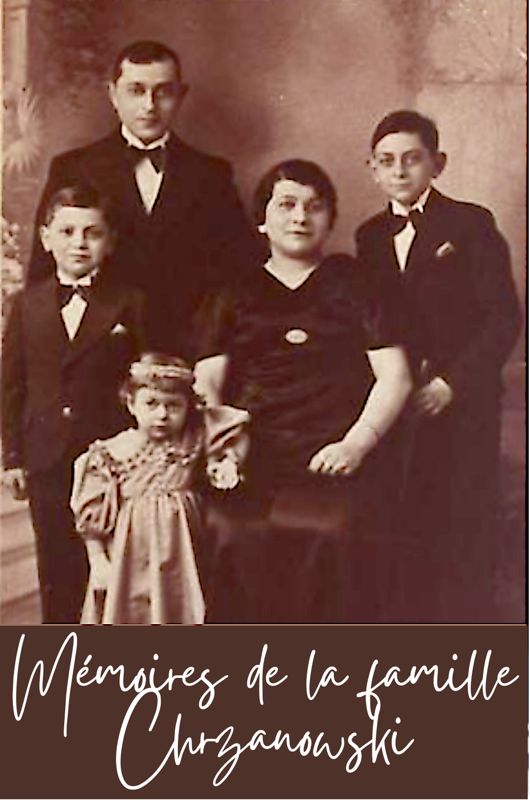 Abraham et Dora Chrzanowski et leurs enfants photographiés avant-guerre. | Mémorial de la Shoah.