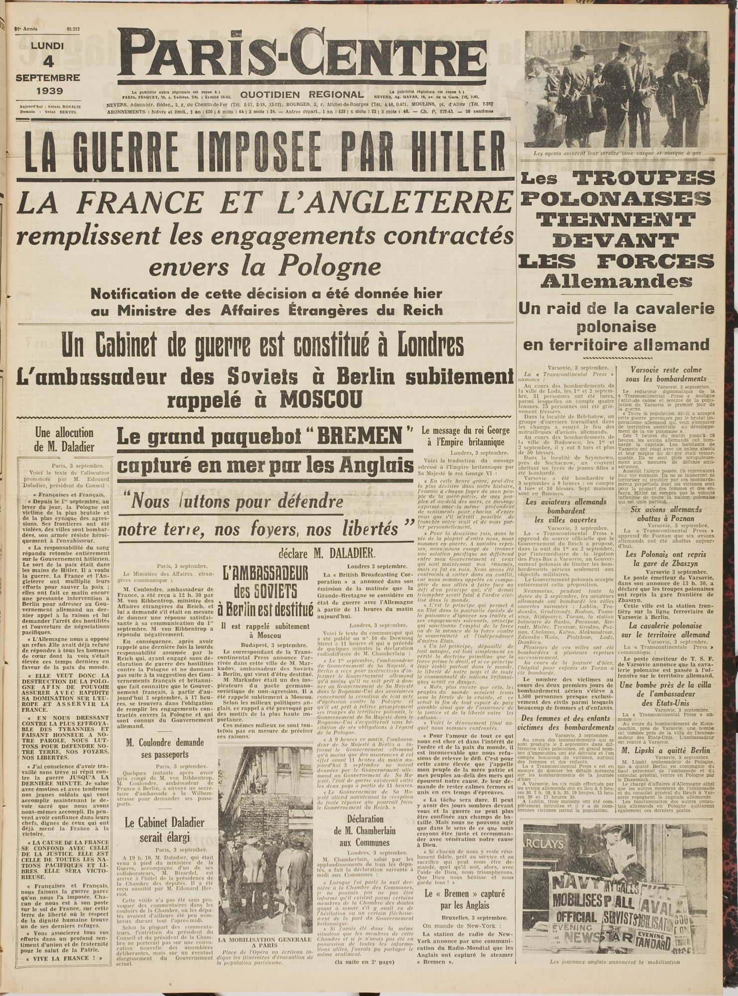 D’une guerre à l’autre 1918-1940